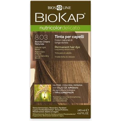 Biosline Barva na vlasy 8.03 Blond přírodní světlá 140 ml