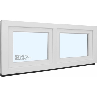 KNIPPING Plastové okno - 70 AD, 1500x600 mm, S/S, bílá Sklo: čiré