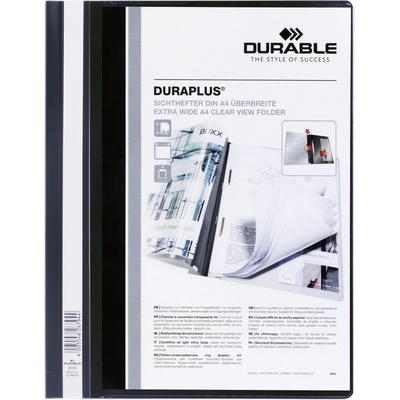 DURABLE Desky s rychlovazačem "DURAPLUS®", černá, A4, široké