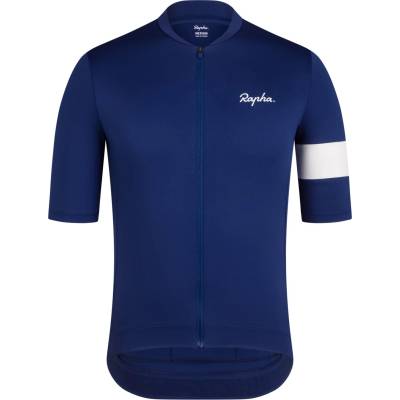 Rapha Мъжка фланелка с къс ръкав за колоездене Rapha Core Jersey Cycling jersey - Navy / White - размер XL (056-3756-0614)