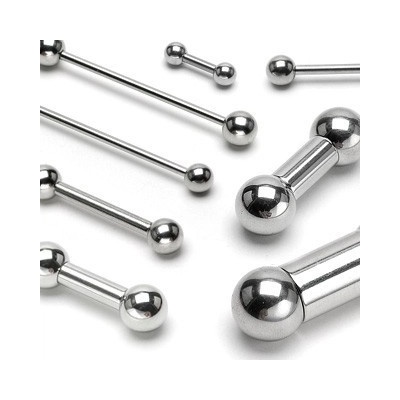 Šperky Eshop piercing z chirurgické oceli činka lesklý hladký povrch W26.21