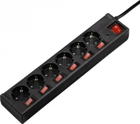 Hama 6 Plug 1,4 m Switch (121946)