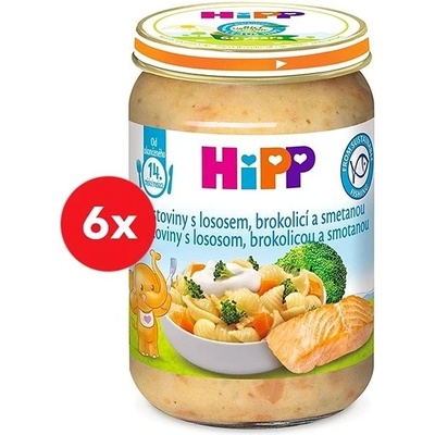 Hipp Těstoviny s lososem brokolicí a smetanou 6 x 250 g