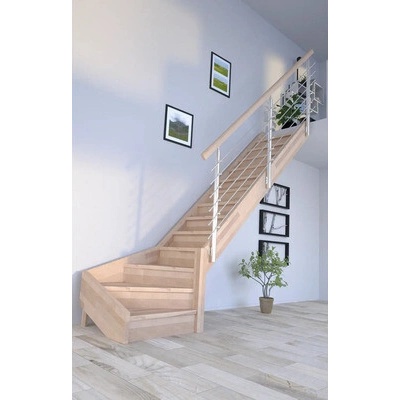 Pertura Notos Lepené drevo buk s podstupnicami buk 1/4-stočené dole vpravo 97 cm 13/14