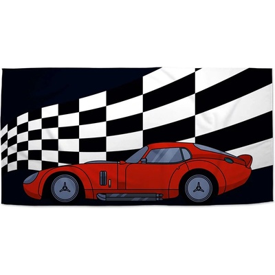 Sablio Ručník s potiskem Závodní auto 30 x 50 cm