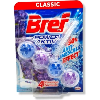 Bref ароматизатор за тоалетна чиния, Power aktiv, 1х55гр, Лавандула
