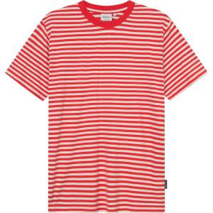 DEDICATED Мъжка тениска Dedicated T-Shirt Stockholm Stripes T-shirt - Grenadine Red (216-5504-0311)