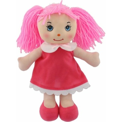 Teddies Mazlinka hadrová s růžovými vlásky 31cm