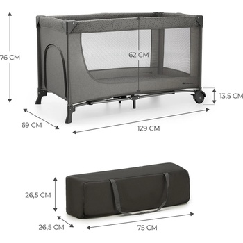 KinderKraft JOY SIMPLE 2 бебешка кошара DARK GREY (NEW024341)