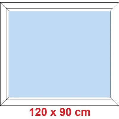 Soft Plastové okno 1200 x 900 mm, FIX neotevíravé, Černá krupička/Černá krupička