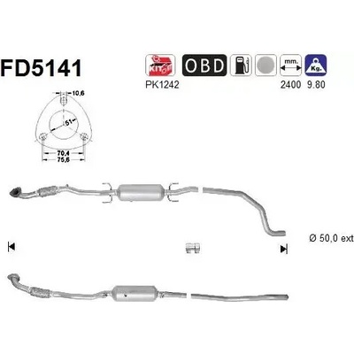 AS Filtr pevných částic ASA FD5141