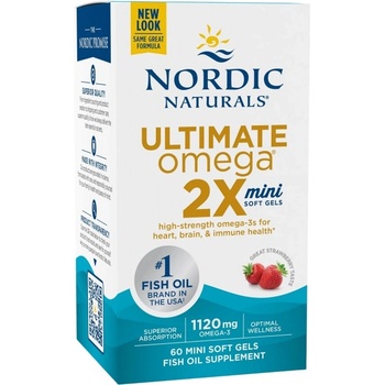 Nordic Naturals Ultimate Omega 2X Mini 1120mg [60 Дъвчащи гел капсули] Ягода