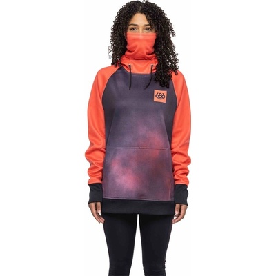 686 mikina Wmns Bonded Flc Pullover Hoody Hot Coral Clrblk HTCR