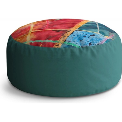 Sablio Taburet Circle Barevné čáry: 40x50 cm