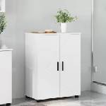 vidaXL Шкаф за баня Бяло 60 x 35 x 80 см Инженерна дървесина, Метал (883304)
