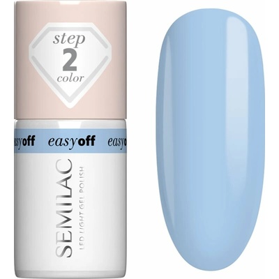 Semilac Easy Off Step 2 gelový lak na nehty s použitím UV/LED lampy odstín Azul Blue 7 ml