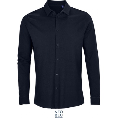 Neoblu 3777 basile men / Мъжка риза с дълъг ръкав от пике - нощно синя 4xl (24377704614)