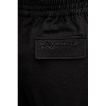 Karl Lagerfeld Jeans Къс панталон с лен Karl Lagerfeld Jeans (B2W10057)