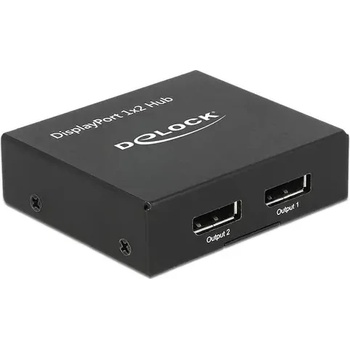 Image 1 of Delock Сплитер DeLock, DisplayPort 1.2 Splitter 1 x DisplayPort in - 2 x DisplayPort out 4K (DELOCK-87691)