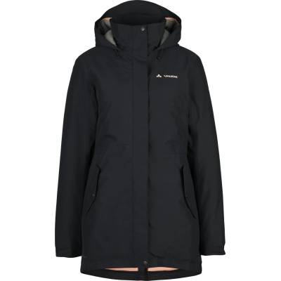 Vaude Дамско яке парка Vaude Women's Pellice Wool Parka - Black / Soft Rose - размер 40 (EU) (105-3728-0614)
