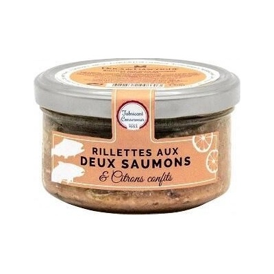 Ducs de Gascogne Rillety ze dvou druhů lososů s citronem ve skle 130 g