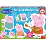 Educa Детски пъзел 5 в 1 Educa - Peppa Pig (EDU20319)