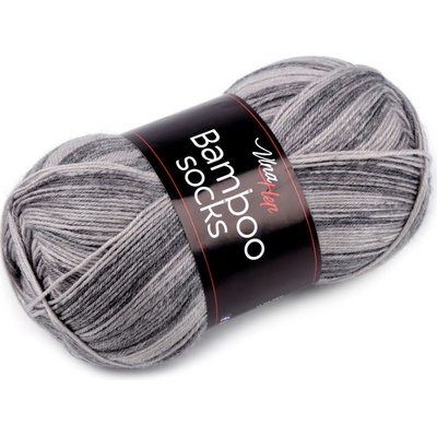 Pletací příze Bamboo Socks / ponožkovka 100 g šedá 1 ks