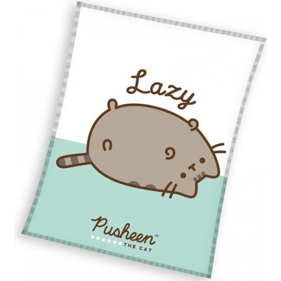 Carbotex Detská mikroplyšová deka Mačička Pusheen Lazy Cat