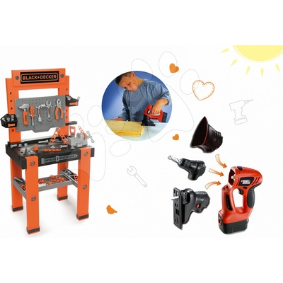 Smoby pracovná dielňa Black & Decker a elektronický set Quatro