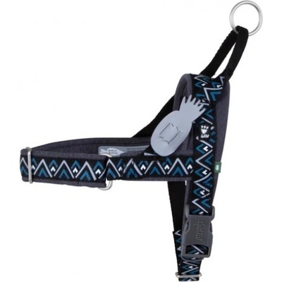 Hurtta Razzle-Dazzle Black - ECO нагръдник за куче, черен на чертички, размер 65-80 см, Финландия - 933948