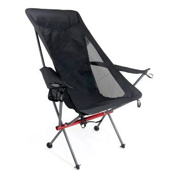 BasicNature Ultralight Relax стол за пътуване черен (591514)