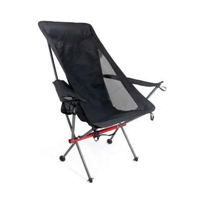 BasicNature Ultralight Relax стол за пътуване черен (591514)