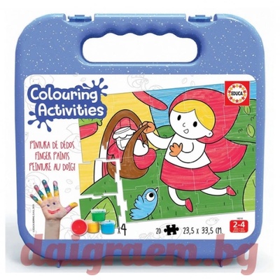 Educa Пъзел за оцветяване educa Червената шапчица 18210 - 20 части (edu18210)