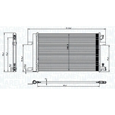 Kondenzátor klimatizace MAGNETI MARELLI 350203760000