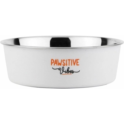 Nobby nerezová miska s plastovým opláštěním PAWSITIVE Vibes 940 ml