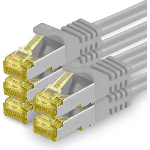 1aTTack. de Cat. 7 Network Cable 5m Gray Pack of 5 Cat7 Ethernet Cable Network LAN Cable Raw Cable 10 Gb s SFTP PIMF LSZH Set Patch Cable with Rj 45 Plug Cat. 6a - 4251073616124