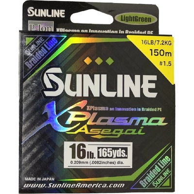SUNLINE šnúra XPlasma Asegai 150m 16lb LGR