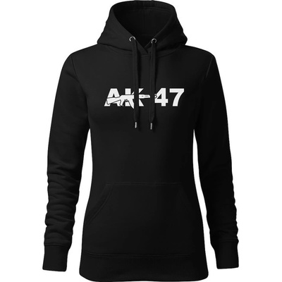 Waragod dámska mikina s kapucňou ak 47 čierna
