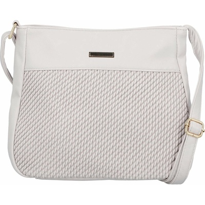 Trendy dámská koženková crossbody kabelka Pita šedá