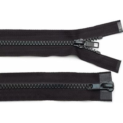 Zip kostěný 5 mm dělitelný 2 jezdce / dvoucestný 75 cm bundový - 101 bílá