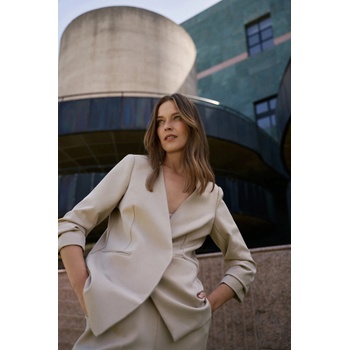 Moodo Бежово сако със сбъркан 3/4 ръкав Moodo Moodo | Bezhov | ЖЕНИ | XS