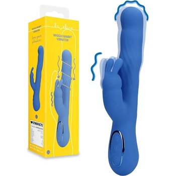 Вибратор зайче, вълнообразен ефект, 24, 4см. - Wiggle Rabbit Vibrator (LOVE120BLU)