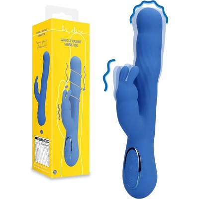 Вибратор зайче, вълнообразен ефект, 24, 4см. - Wiggle Rabbit Vibrator (LOVE120BLU)