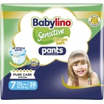 Babylino Пелени гащи Babylino - Sensitive, Cotton Soft, VP, размер 7, 15-25 kg, 28 броя (8902001) - ozone