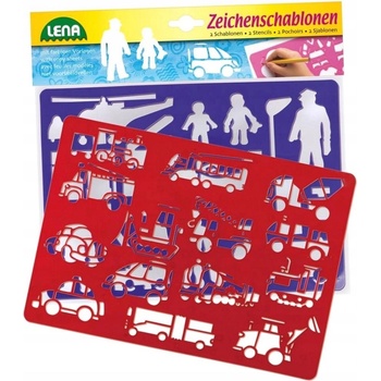 Kreslící šablony dopravní prostředky