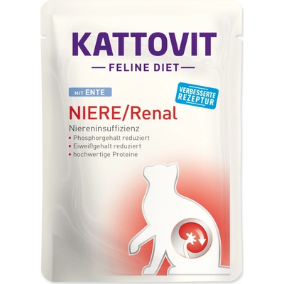 Kattovit Feline Diet Niere Renal Kachna 85 g