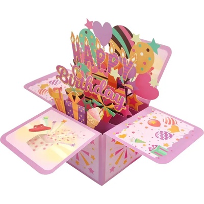 Празнична 3d картичка изненада за рожден ден