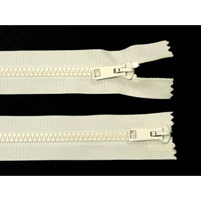 KOH-I-NOOR Kostěný zip no.5 rozepínací dvoucestný 60cm ivory smetanový