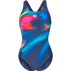 arena Дамски бански костюм Arena Women's Print Swimsuit Control Pro Low LB Swimsuit - Multi / Navy / Navy - размер 34 (EU) (150-5859-0111)