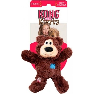 Kong Dog Wild Knots Preťahovadlo Medvedík s pískatkom polyester XS